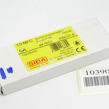 SIBA Sicherungen 5006307.6 / Inhalt : 10 Stück / NFC Fuse Link 6A gG 500V / Neu OVP