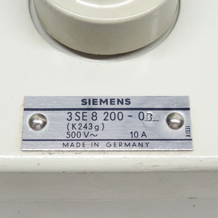 Siemens 3SE8200-0B Sicherheitspositionsschalter 3SE8 200-0B / 500V / 10A / NEU