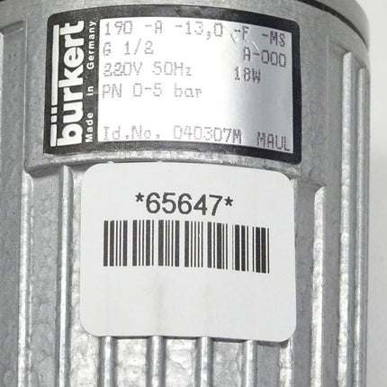 Bürkert 190-A-13,0-F-MS Membranventil 18W