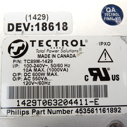 Tectrol TC89M-1429 Power Supply 600W Philips 453561161892 - Defekt