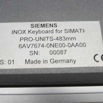 Siemens 6AV7674-0NE00-0AA00 INOX Tastatur für Simatic 6AV7 674-0NE00-0AA00