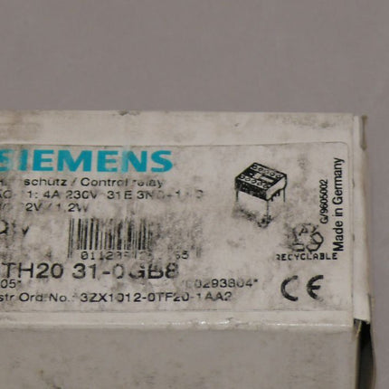 NEU & OVP Siemens Hilfsschütz 3TH2031-0GB8 / 3TH20 31-0GB8 / 22V