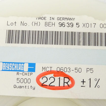 5000x Beyschlag R-Chip 221R / BEH96395 X017008 SMD Widerstände