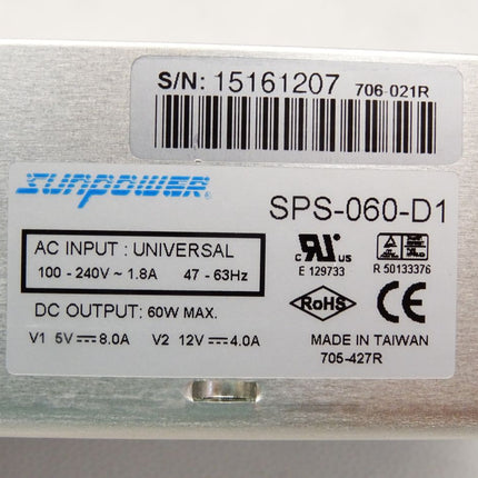 Sunpower SPS-060-D1 706-021R / Neuwertig OVP