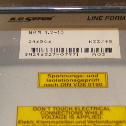 Indramat NAM 1.2-15 AC Servo Line Former