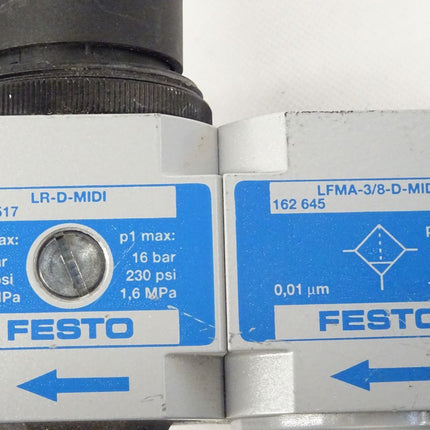 Festo LR-D-MIDI 120517 + LFMA-3/8-D-MIDI 162645 Feinstfilter