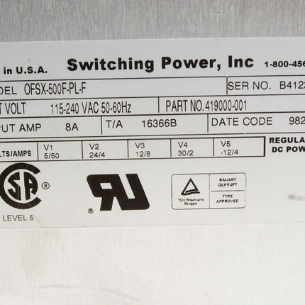 SPI Switching Power Inc OFSX-500F-PL-F 419000-001