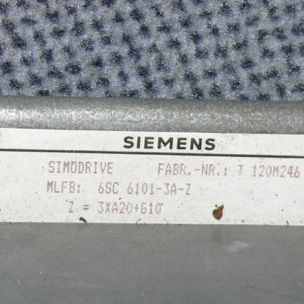 Siemens Simodrive 6SC6101-3A-Z / Z= 3XA20+G10 Rack leer 6SC6 101-3A-Z