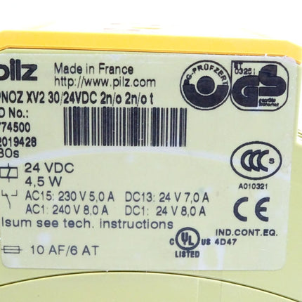 Pilz Sicherheitsschaltgerät 774500 PNOZ XV2 30/24VDC 2n/o 2n/o t  / Neu OVP - Maranos.de