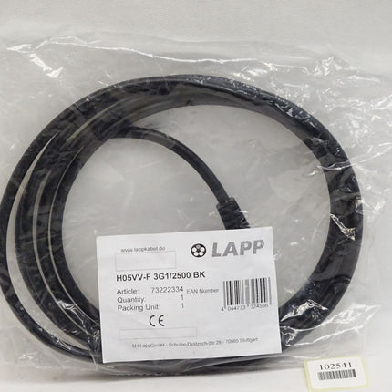 Lapp Kabel H05VV-F 3G1/2500 BK 73222334