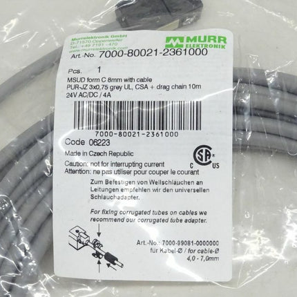 Murr Elektronik 7000-80021-2361000 MSUD Kabel 10m / NEU-versiegelt