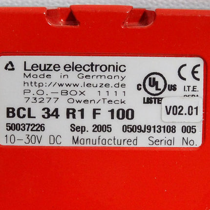 Leuze Electronic Barcodeleser BCL34R1F100 BCL 34 R1 F 100 50037226 / Neuwertig OVP