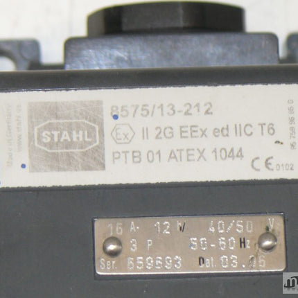 Stahl 8575/13-212 II 2G EEx ed IIC T6 PTB01 ATEX 1044