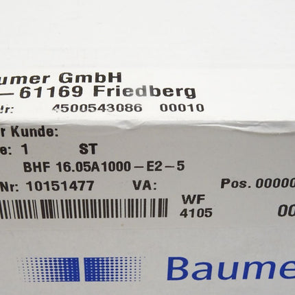 Baumer Encoder BHF 16.05A1000-E2-5 10151477 / Neu OVP versiegelt