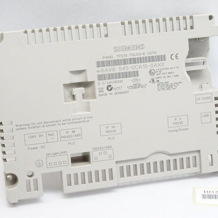 Siemens Backcover Rückschale Panel TP270 Touch-6 CSTN 6AV6545-0CA10-0AX0 6AV6 545-0CA10-0AX0