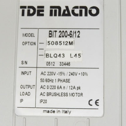 TDE Macno BIT-200-6/12 -508512M -BLQ43 L45