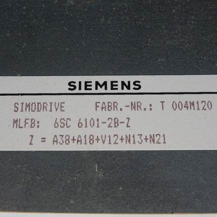 Siemens Simodrive 6SC6101-2B-Z Rack leer / 6SC 6101-2B-Z