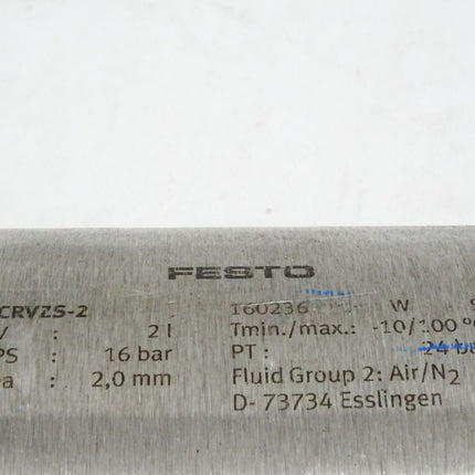 Festo CRVZS-2 160236 Druckluftspeicher / Neu