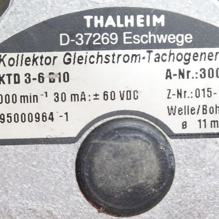 Talheim Kollektor Gleichstrom-Tachogenerator KTD 3-6 B10 1000min-1 30mA 300389