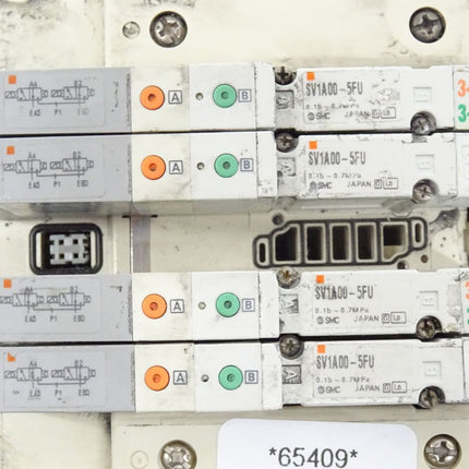 SMC SS5V1-DUK01498 + 4 Stück SV1A00-5FU Ventilinsel