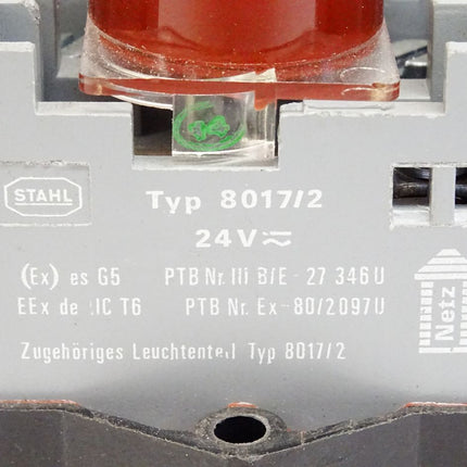 Stahl 8017/2 Leuchtmelder rot