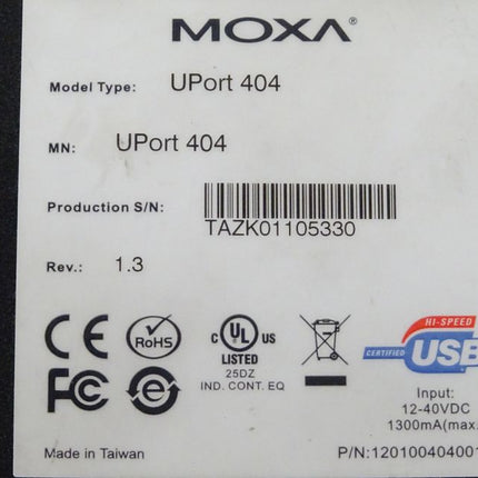 Moxa UPort 404 Industrie Hub USB 2.0 4x