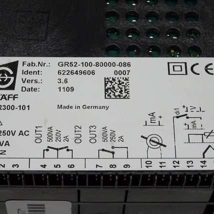 Gräff GTR300-101 Multifunktionsregler GR52-100-80000-086 / 622649606 / V:3.6