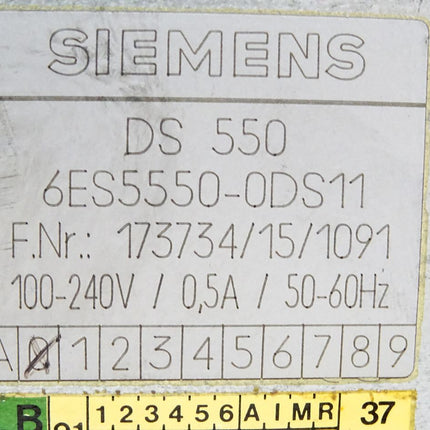 Siemens Diskettenlaufwerk DS550 6ES5550-0DS11 6ES5 550-0DS11