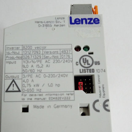 Lenze 8200 vector 13127093 E82EV751_2C E82EV751K2C 0.75kW