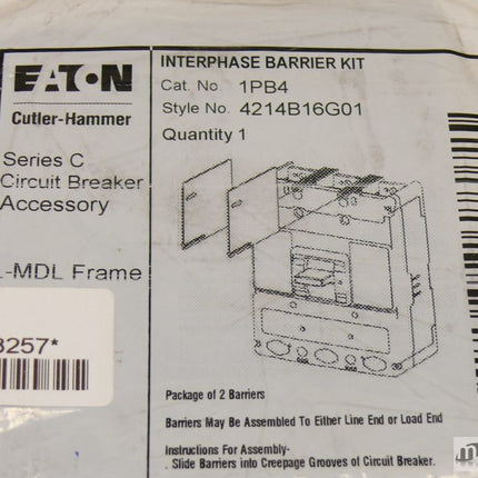 NEU/OVP Eaton Interphase Barrier Kit Cat.No. 1PB4 4214B16G01 für 3VF9724-1RA10