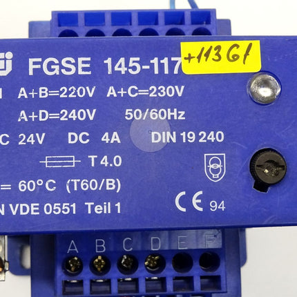 FGSE 145-117 4A / Trafo / Einphasen-Netzgerät