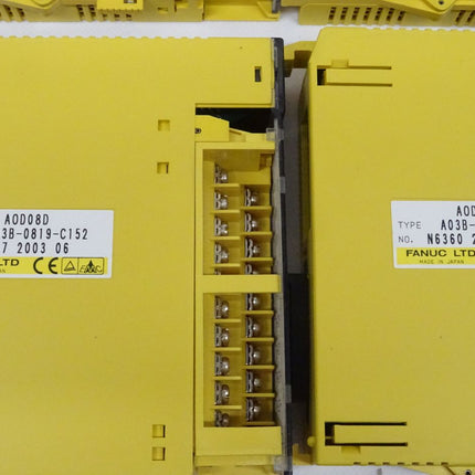 Fanuc Rack Set A03B-0819-C152 ABU10A AOD08D AID16D AIF01A