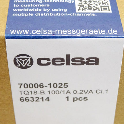 Celsa Messgeräte Stromwandler TQ18-B 100/1A 70006-1025 / Neu OVP