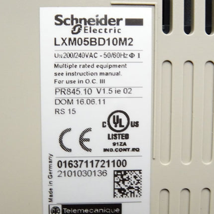 Schneider Electric Servoverstärker 0,75kW LXM05BD10M2 DEFEKT