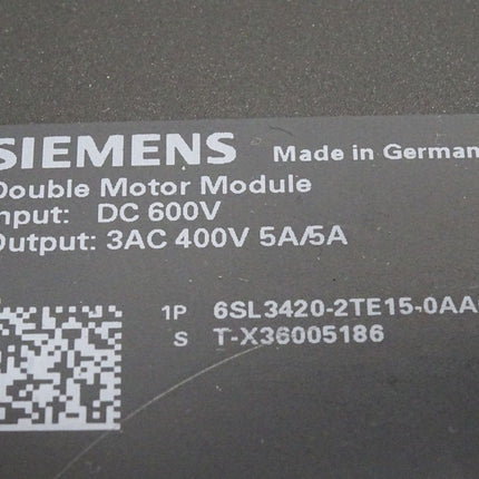 Siemens Sinamics Double Motor Module 6SL3420-2TE15-0AA0