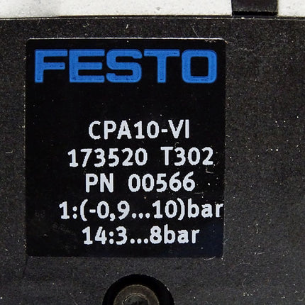 Festo 173510 CPA10-IFB-CP + 173520 Ventilinsel CPA10-VI + 173449 173451 173452