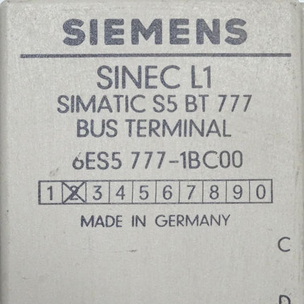 Siemens 6ES5777-1BC00 Simatic S5 6ES5 777-1BC00 Sinec L1