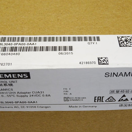 Siemens Sinamics 6SL3040-0PA00-0AA1 / Neu OVP versiegelt