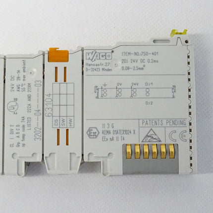 Wago 750-401 digitale Eingangsklemme 2DI 24VDC 0,2ms