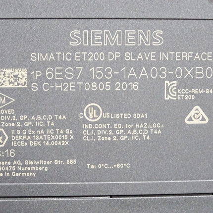 Siemens ET200 DP Slave Interface IM153-1 6ES7153-1AA03-0XB0 6ES7 153-1AA03-0XB0 FS:16 Neu - Maranos.de