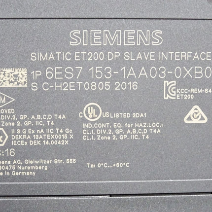 Siemens ET200 DP Slave Interface IM153-1 6ES7153-1AA03-0XB0 6ES7 153-1AA03-0XB0 FS:16 Neu