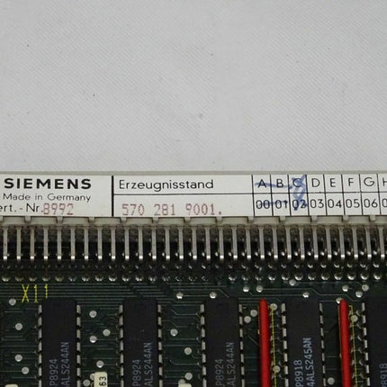 Siemens 6FX1128-1BA00 Memory Board 6FX1 128-1BA00 / 570 281 9001