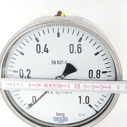 Wika Manometer nach EN 837-1 mit angebautem Druckmittler 0...+1 barg / 9226.01 990.26 / Neu