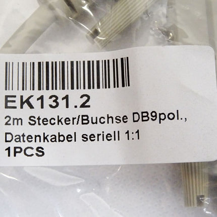 EK131.2 2m Stecker/Buchse DB9pol. Datenkabel seriell 1:1 / Neu OVP