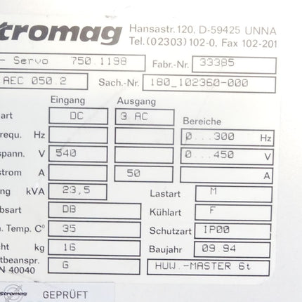 Stromag AC Servo 750.1198 / AEC 050.2 / 180_102360-000