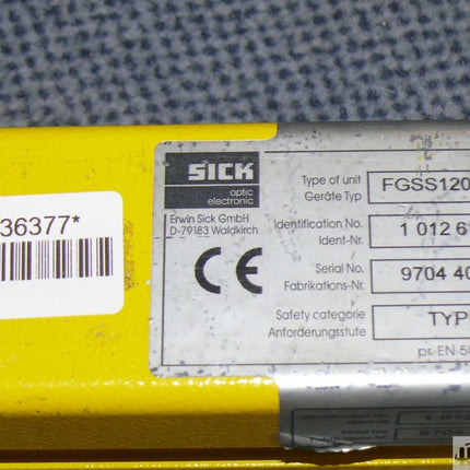Sick FGSS1200-21 Lichtschranke Sender 1012612 Lichtvorhang