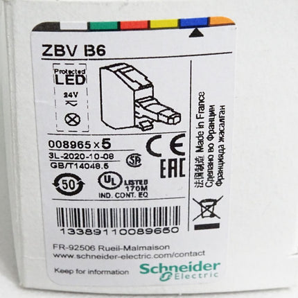 Schneider Electric LED-Modul ZBVB6 ZBV B6 008965 / Inhalt : 5 Stück / Neu OVP