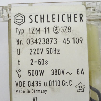 Schleicher IZM11 Zeitrelais 2-60sec Zeitschaltuhr 03423873-45  neu-OVP