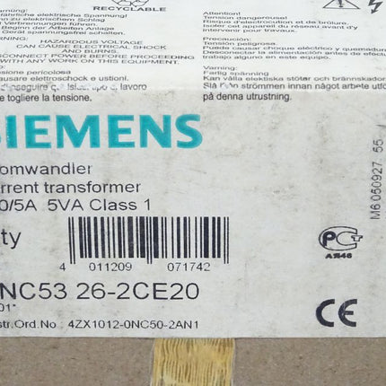 Siemens 4NC5326-2CE20 /  4NC 5326-2CE20 Stromwandler