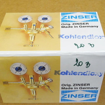 Zinser Kohlendioxyd Druckmiderer 20bar 2510260-020 Argon / Neu OVP versiegelt